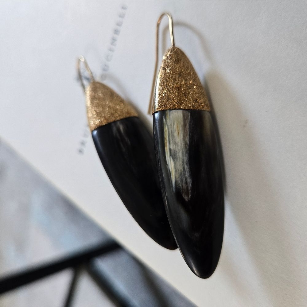 Brunello Cucinelli Horn & Sterling Silver Earrings - Picture 9 of 15